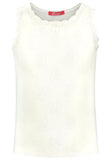 Lace Camisole in ivory ajour cloth-flower