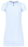 Lace Blue Nightgown round collar ajour cloth-heart