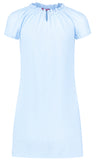 Lace Blue Nightgown round collar ajour cloth-heart