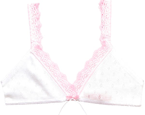Teenage lace soft bra in white - Underwear and nightwear for Children - Hanssop