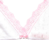 Teenage lace soft bra in white