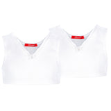 Two White Sport Tops ajour cloth-rose