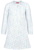 Blue Nightgown soft cloth-flower