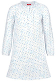 Blue Nightgown soft cloth-flower