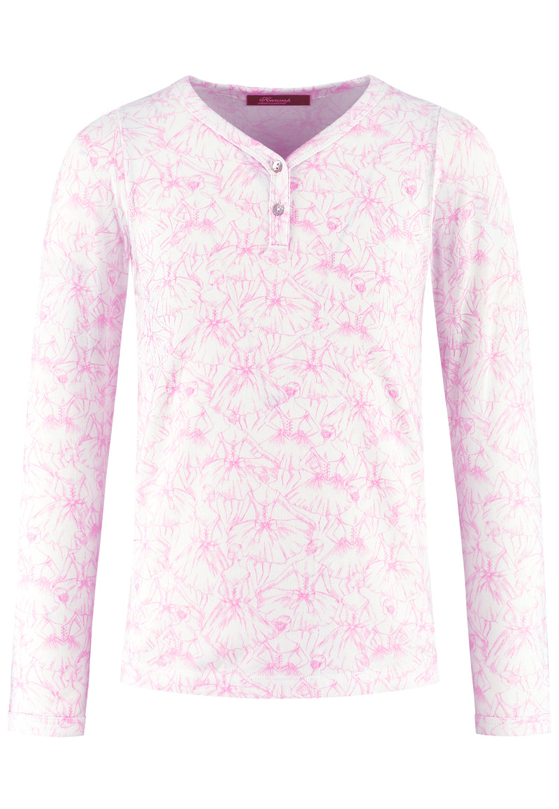 Pink Pajama in soft cloth-allover ballet