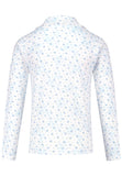 Blue Pajama Classic in soft cloth-blue small flower VELVET