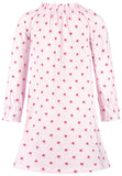 Pink Nightgown with fancy pockets soft cloth-allover medaillon