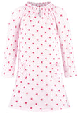 Pink Nightgown with fancy pockets soft cloth-allover medaillon