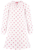 Pink Nightgown with fancy pockets soft cloth-stripe medaillon