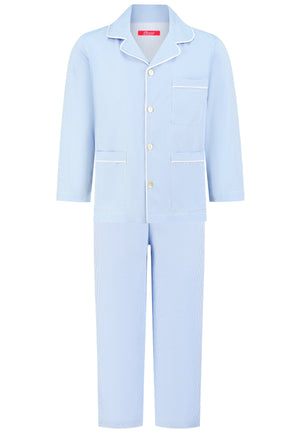 Boys Classic Blue check woven Pajama