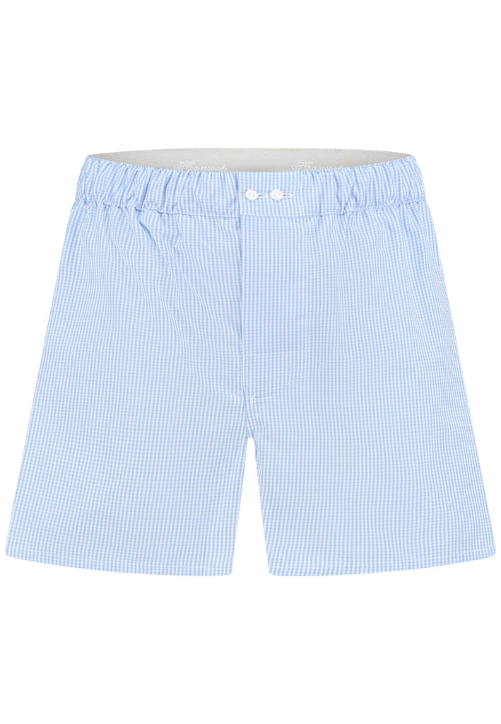 Boys Classic Blue check woven Boxer Hanssop