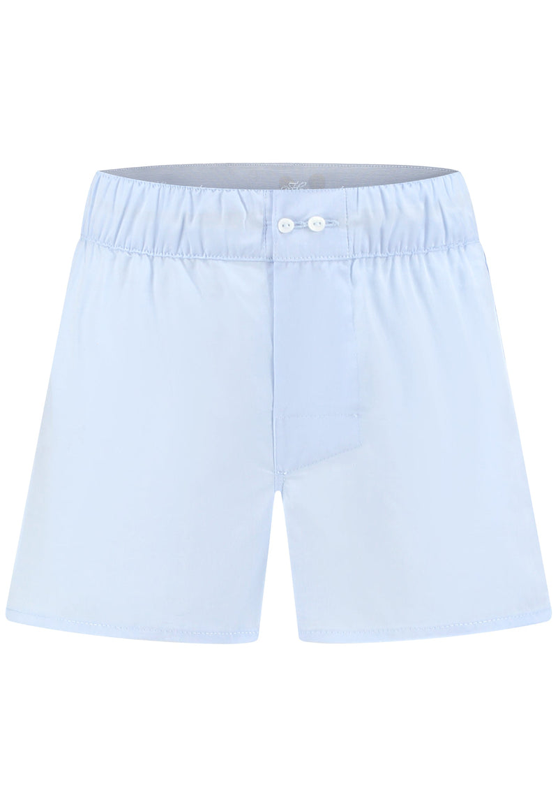 Boys Classic Blue plain woven Boxer