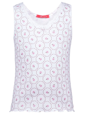 Set Lace Camisole and Brief in ajour Rose pink cloth-flower - Underwear and nightwear for Children - Hanssop
