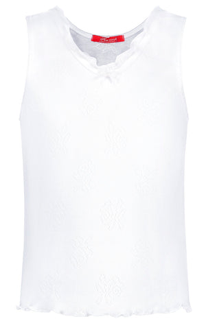 Set White Camisole and Brief ajour cloth-rose - Underwear and nightwear for Children - Hanssop