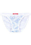 Two Tanga's blue Toile girly ruffle edges