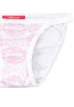 Tanga pink Toile girly ruffle edges