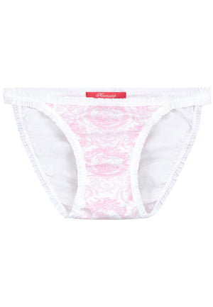 Tanga pink Toile girly ruffle edges