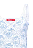 Two stylish Camisole blue Toile girly ruffle edges