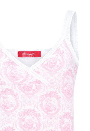 Camisole pink Toile girly ruffle edges