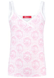 Camisole pink Toile girly ruffle edges