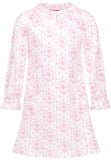 Pink Nightdress in soft cloth-pink bunch flower
