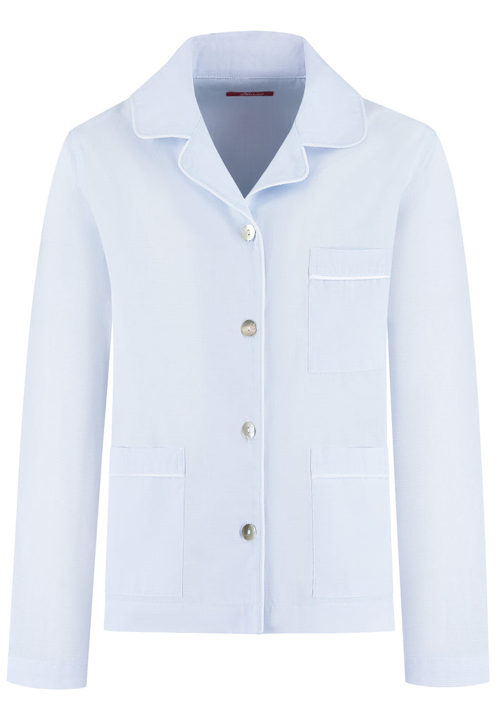 Blue Classic Pajama in soft cloth-blue small check