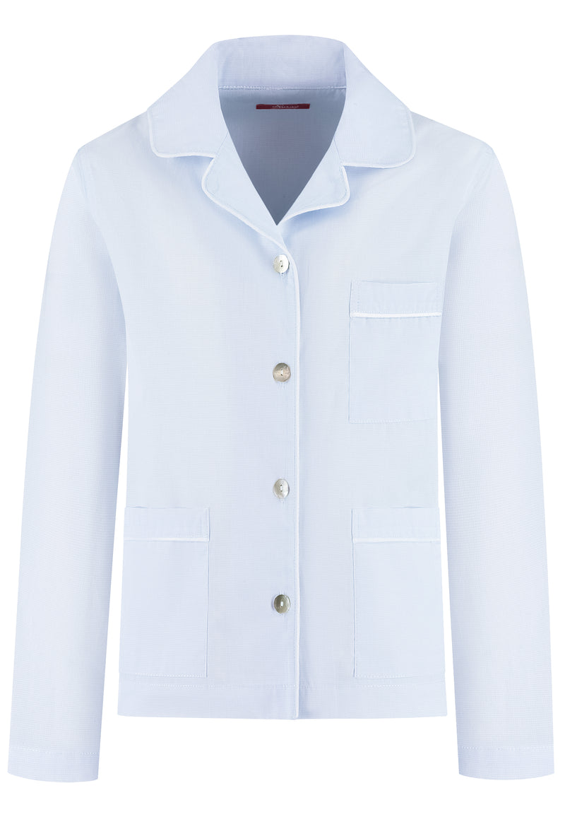 Blue Classic Pajama in soft cloth-blue small check