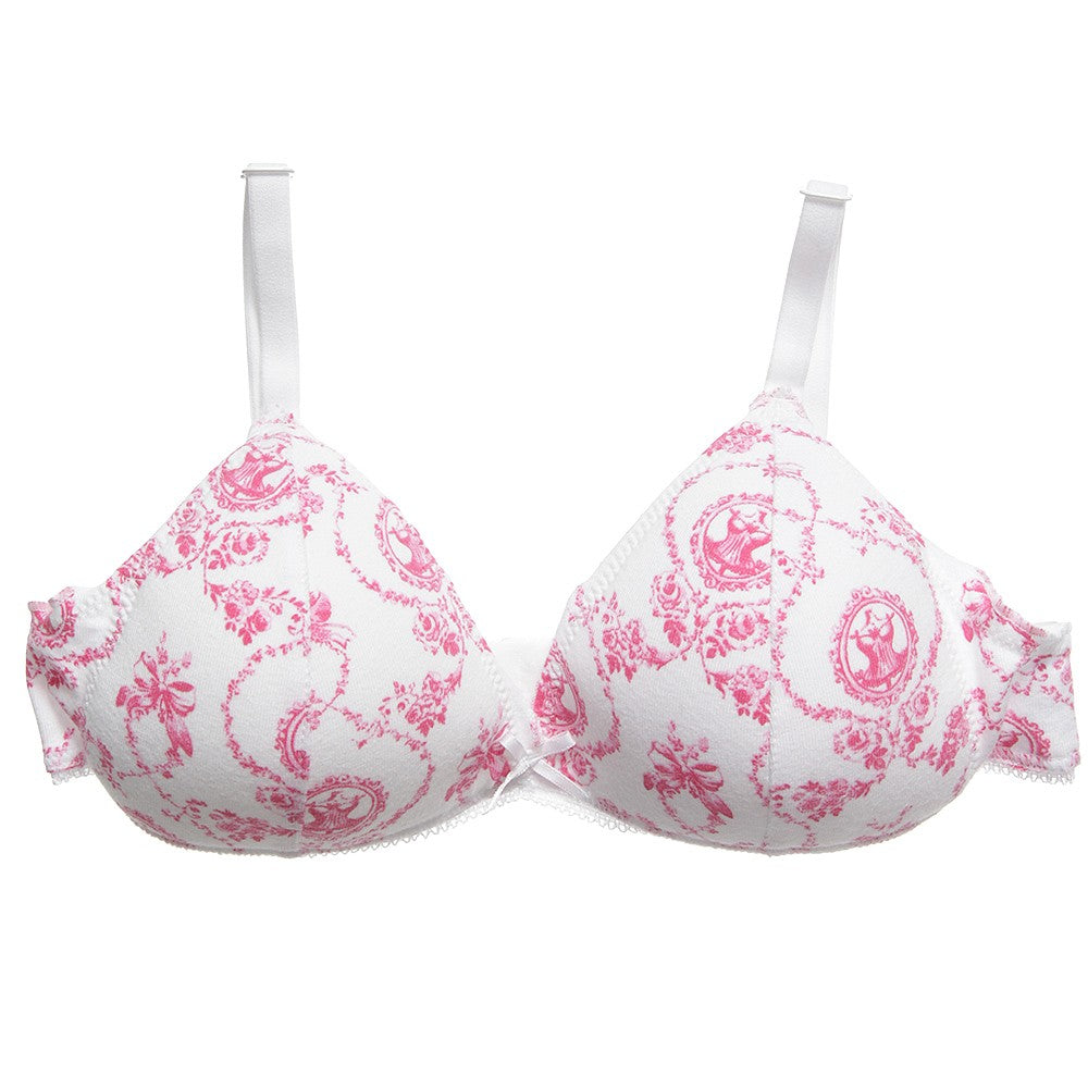 Teenage lightly padded bra featuring our lovely bustier print