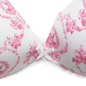 Teenage lightly padded bra featuring our lovely "bustier" print - Underwear and nightwear for Children - Hanssop