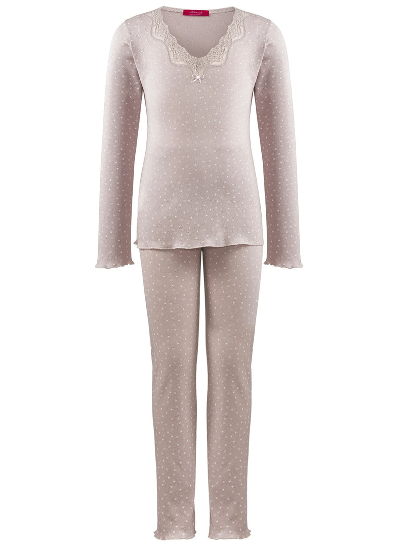 Lace Beige Pajama ajour cloth-heart - Underwear and nightwear for Children - Hanssop