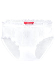 White Brief basic ajour cloth-rose