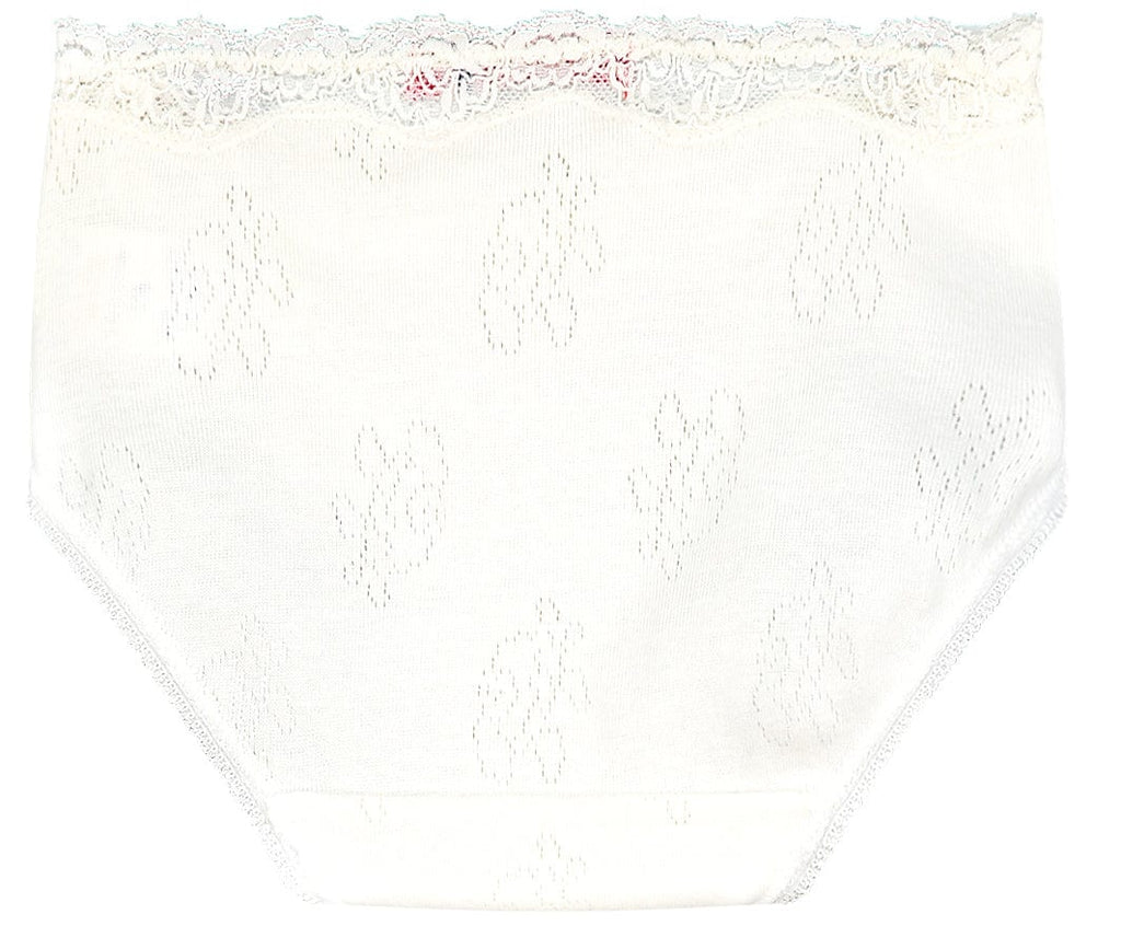 Lace Brief in ivory ajour cloth-flower - Underwear and nightwear for Children - Hanssop