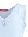 Lace Camisole in blue ajour cloth-heart - Underwear and nightwear for Children - Hanssop