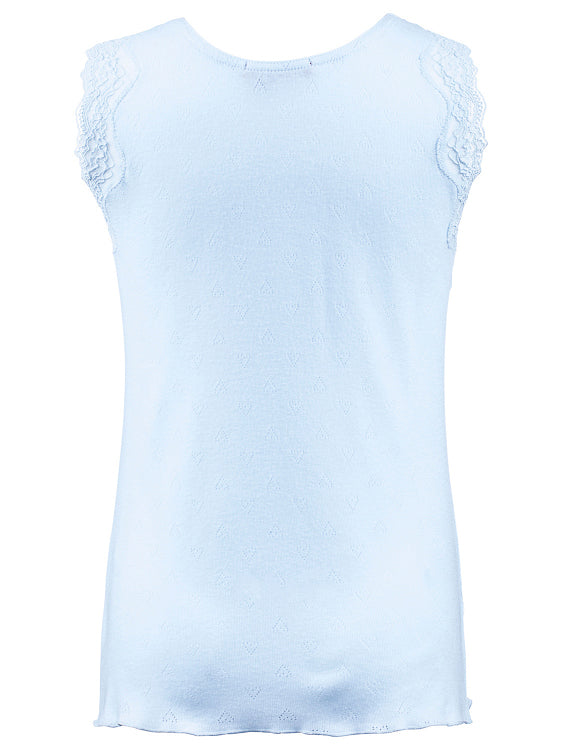 Lace Camisole in blue ajour cloth-heart - Underwear and nightwear for Children - Hanssop