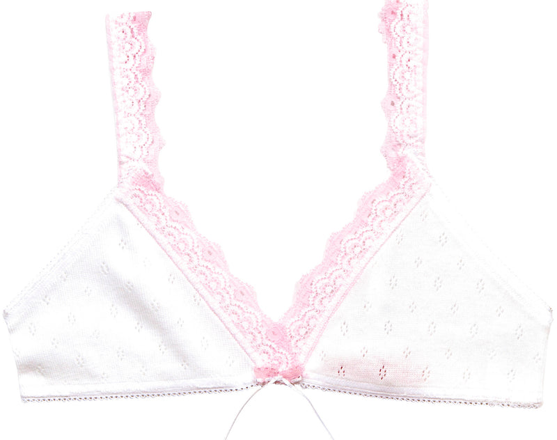 Teenage lace soft bra in white - Underwear and nightwear for Children - Hanssop