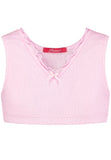 Pink Sport Top ajour cloth-flower