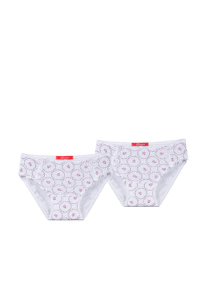 Two Rose Briefs pink cloth-flower - Underwear and nightwear for Children - Hanssop