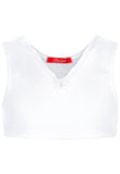 White Sport Top ajour cloth-rose