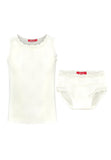 Set Lace Camisole and Brief in ivory ajour cloth-flower - Underwear and nightwear for Children - Hanssop