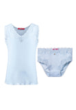 Set Lace Camisole and Brief in blue ajour cloth-heart