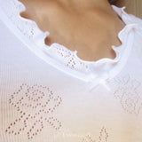 White Camisole ajour cloth-rose - Underwear and nightwear for Children - Hanssop