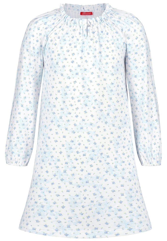 Blue Nightgown soft cloth-flower - Underwear and nightwear for Children - Hanssop
