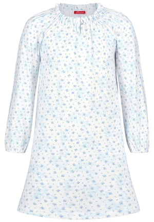 Blue Nightgown soft cloth-flower - Underwear and nightwear for Children - Hanssop