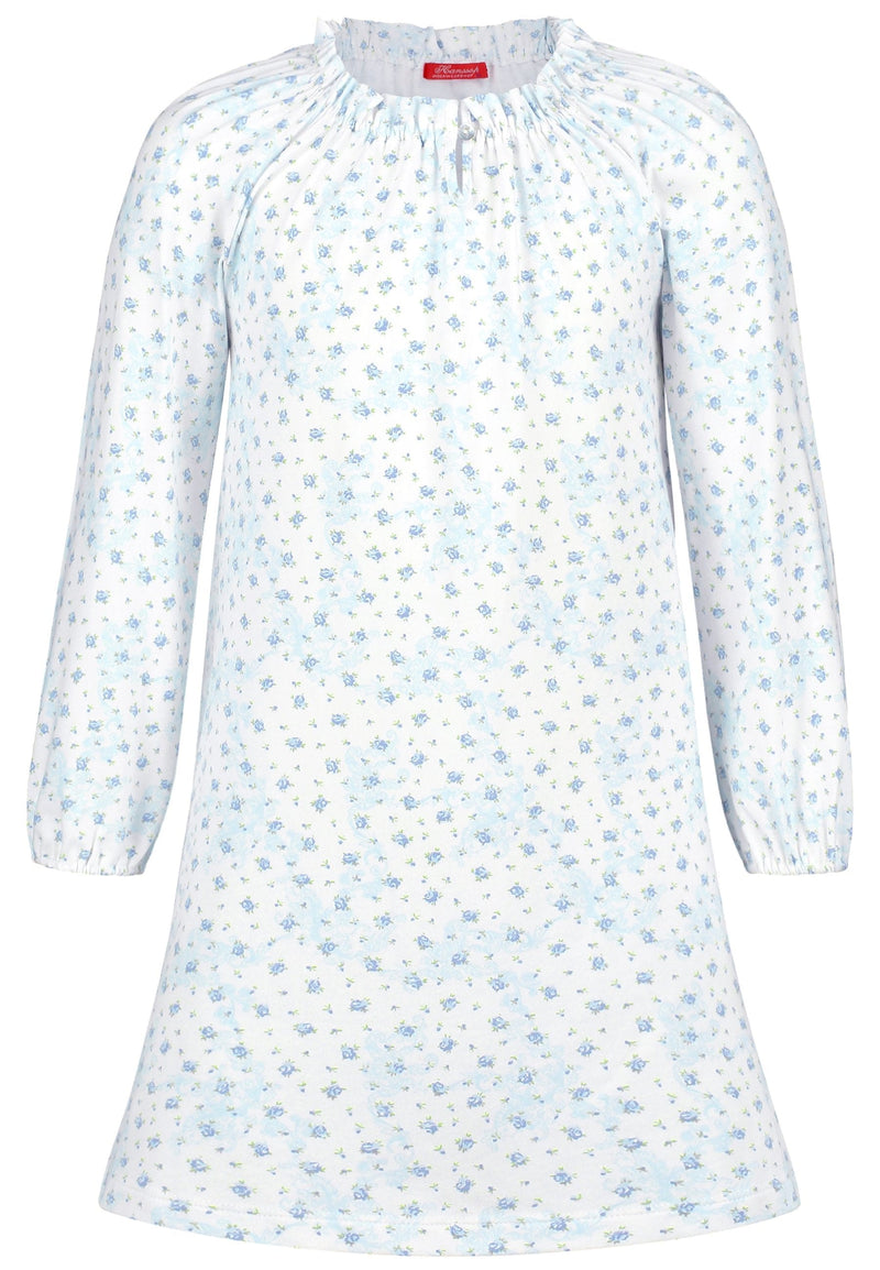 Blue Nightgown soft cloth-flower - Underwear and nightwear for Children - Hanssop